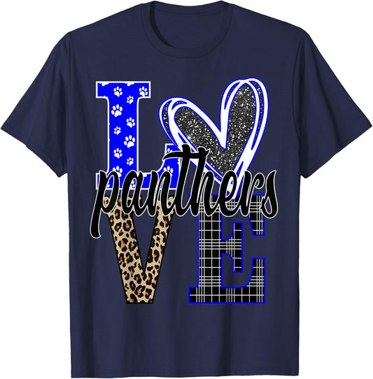 School Spirit Panthers Panther Pride Baseball Mom T-Shirt - T-Shirt | Navy