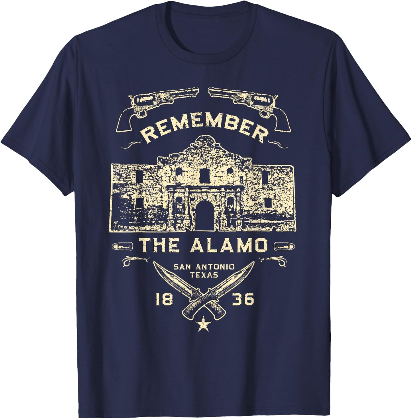 Texas Remember The Alamo San Antonio Pride design T-Shirt - T-Shirt | Navy