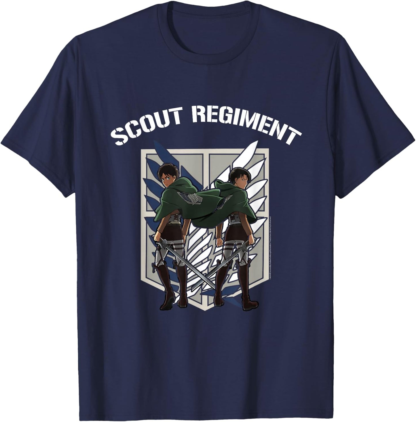 Attack on Titan Survey Corps Scout Regiment Anime T-Shirt - T-Shirt | Navy
