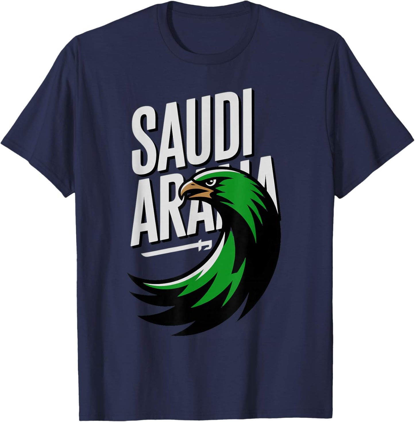 Classic Saudi Arabia Flag Country Vacay Cheer Vacation T-Shirt - T-Shirt | Navy