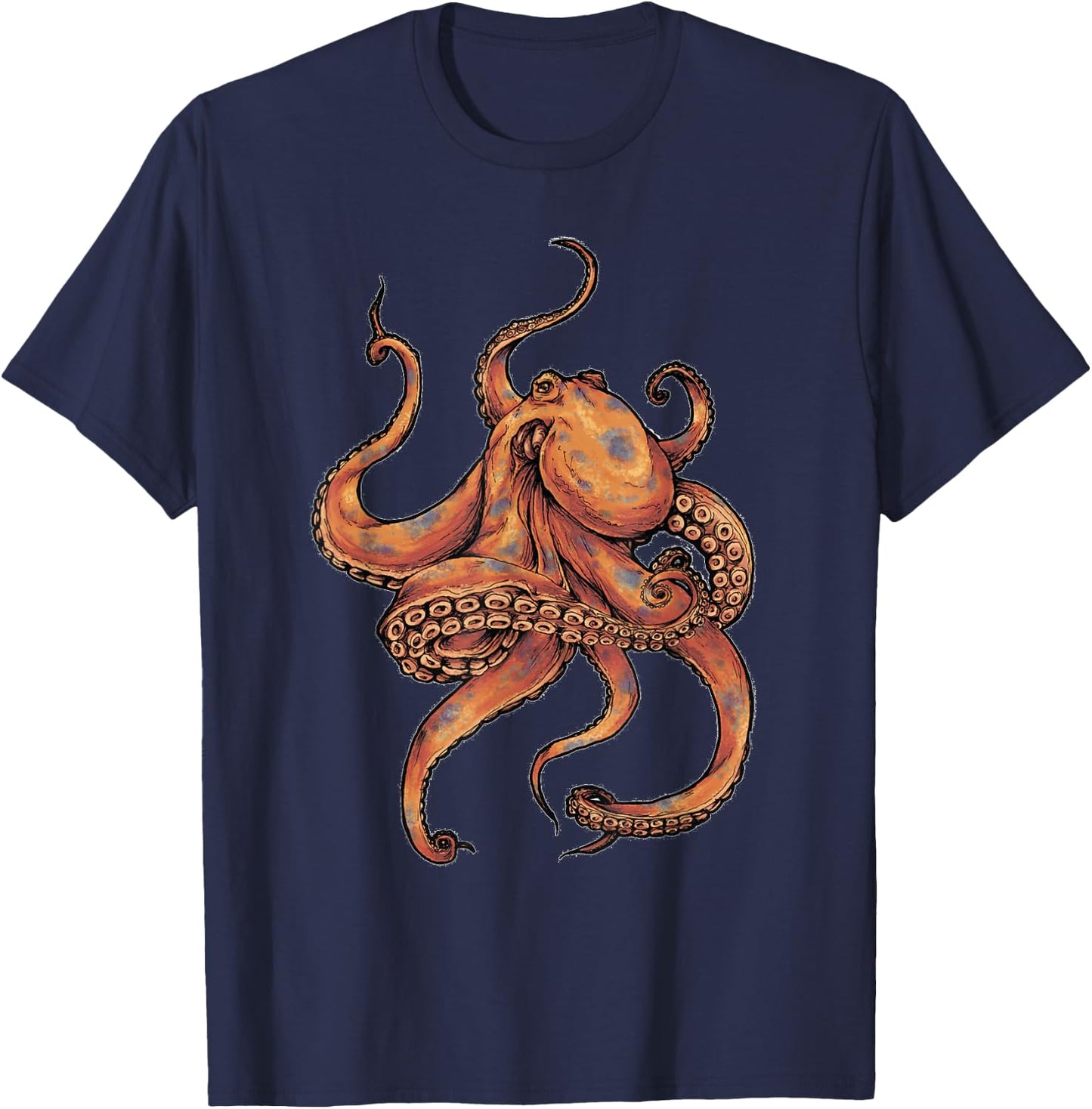 Octopus T Shirt women boys girls kids T-Shirt - T-Shirt | Navy