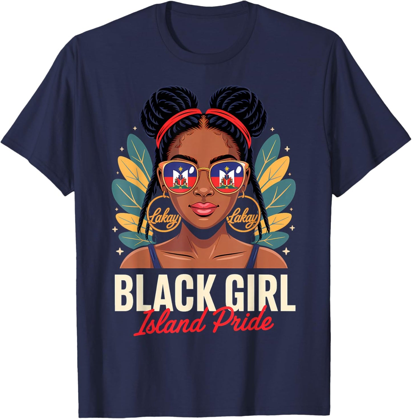 Haitian Princess Haiti Black Girl Haitian Roots T-Shirt - T-Shirt | Navy