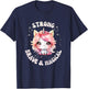 Strong Brave and Magical Rainbow Unicorn T-Shirt - T-Shirt | Navy