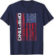 Vintage American Flag Car Racing Drifting T-Shirt - T-Shirt | Navy