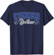 Cheer Brother My Favorite Cheerleader Calls Me Brother Blue T-Shirt - T-Shirt | Navy
