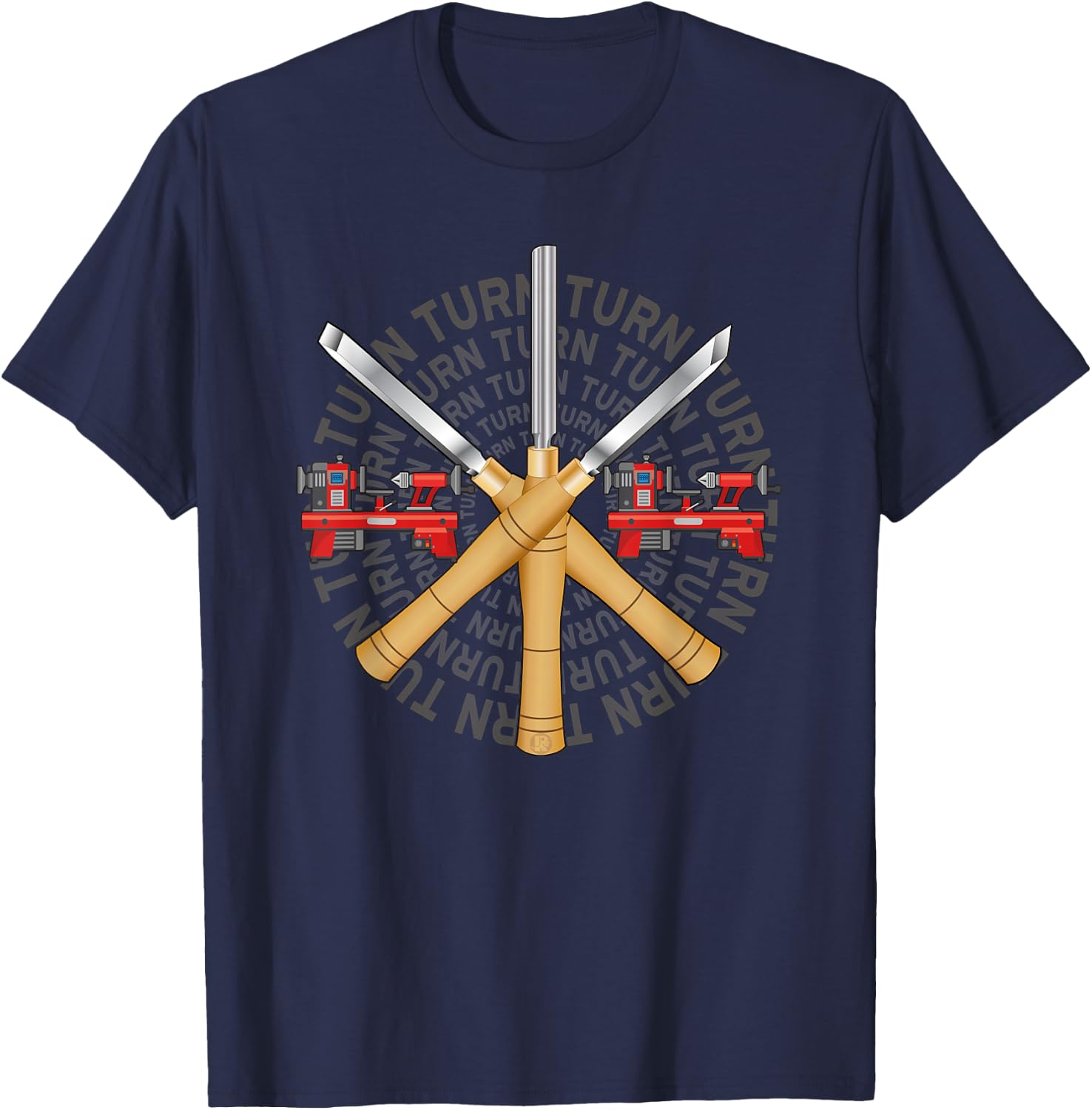 Ultimate Woodturner's with Lathe Chisel Gouge Skew T-Shirt - T-Shirt | Navy