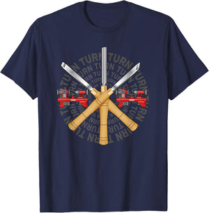 Ultimate Woodturner's with Lathe Chisel Gouge Skew T-Shirt - T-Shirt | Navy
