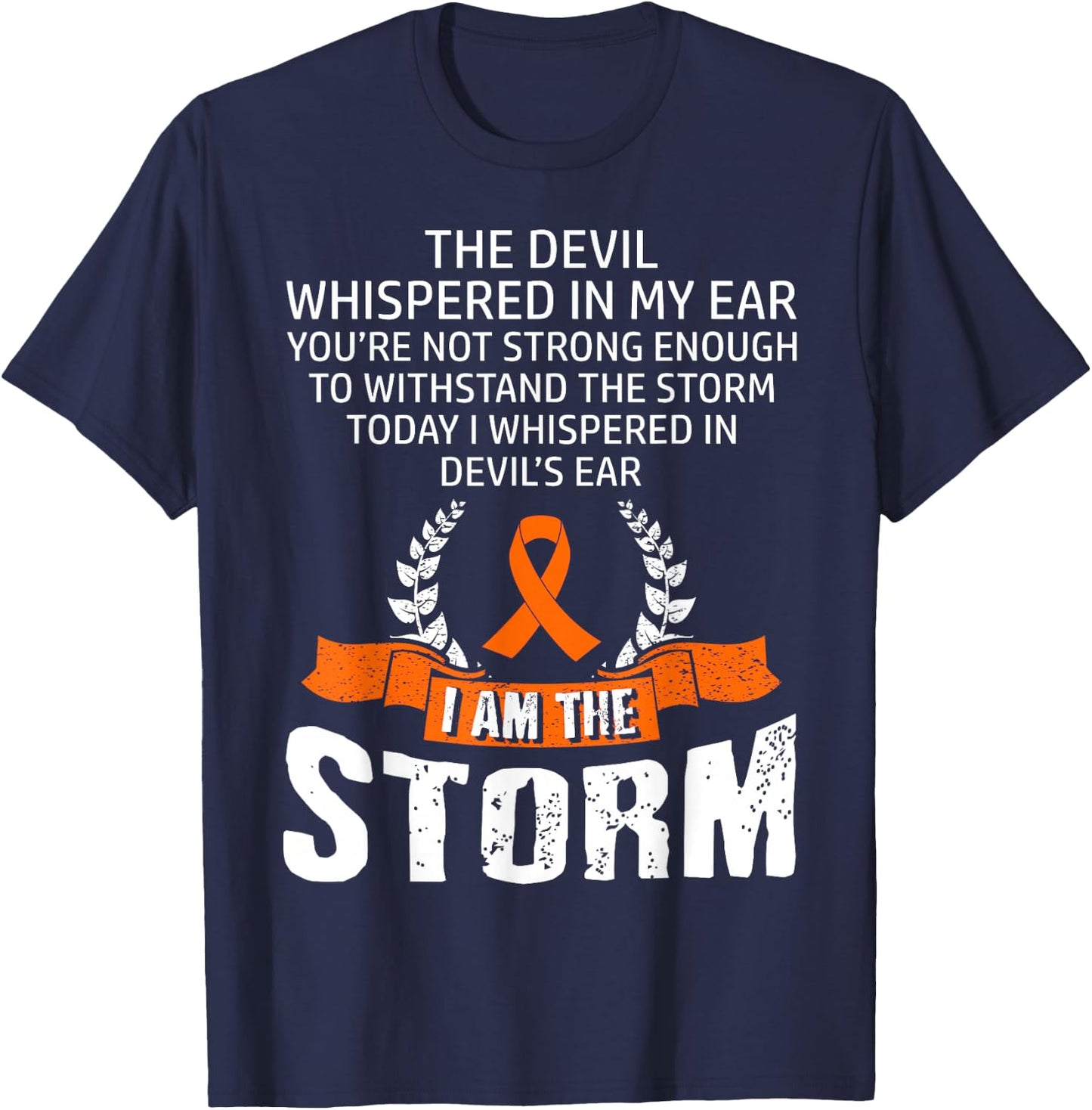 Leukemia Awareness Storm T-Shirt - T-Shirt | Navy