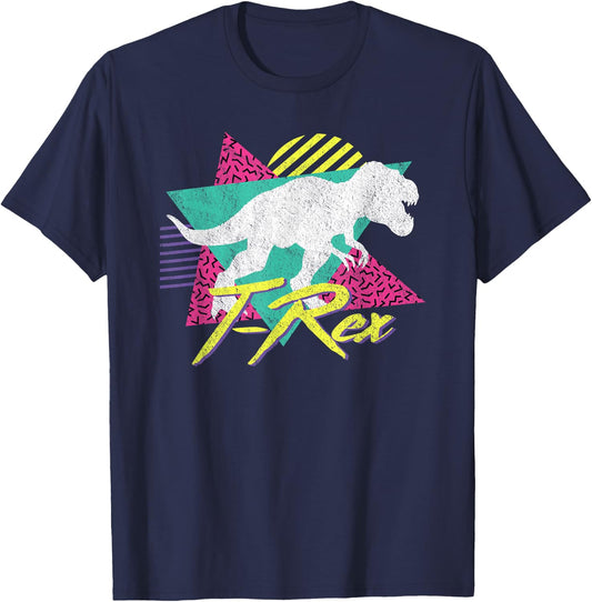 Vintage Retro 80s Or 90s T-Rex Dinosaur T-Shirt - T-Shirt | Navy
