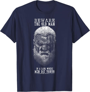 Beware The Old Man T-Shirt - T-Shirt | Navy