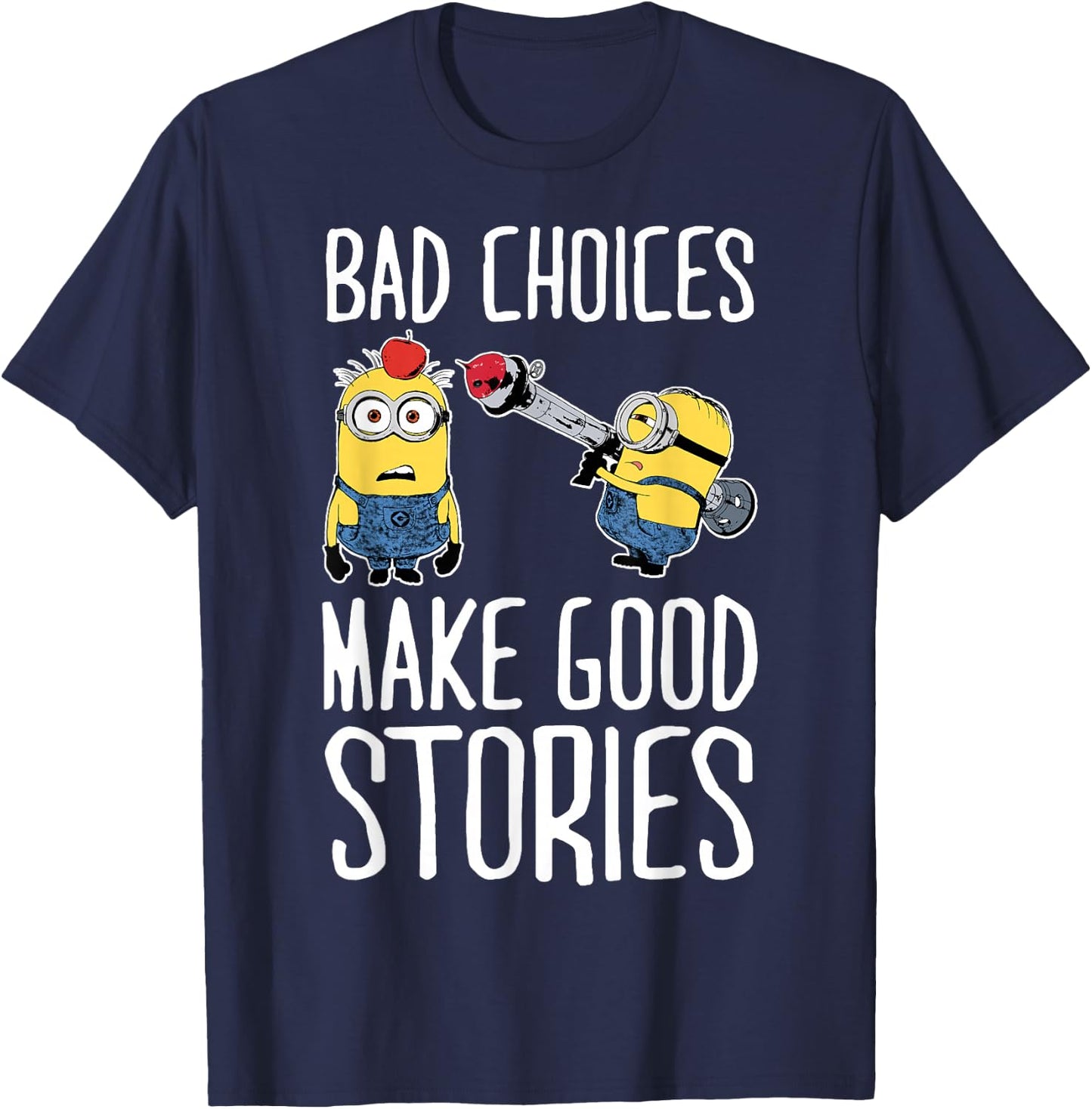 Despicable Me Minions Humor Good Stories Graphic T-Shirt - T-Shirt | Navy