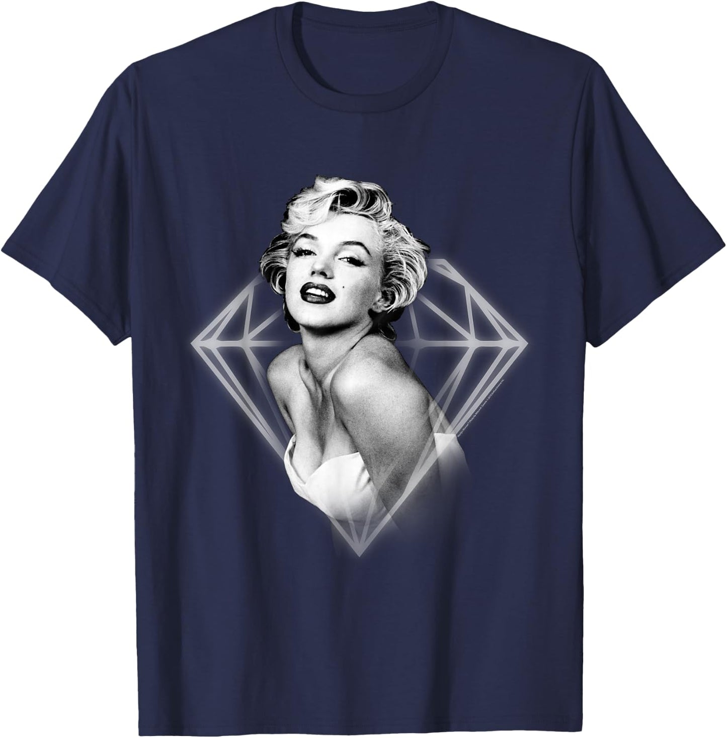 Marilyn Monroe Glowing Diamond T-Shirt - T-Shirt | Navy