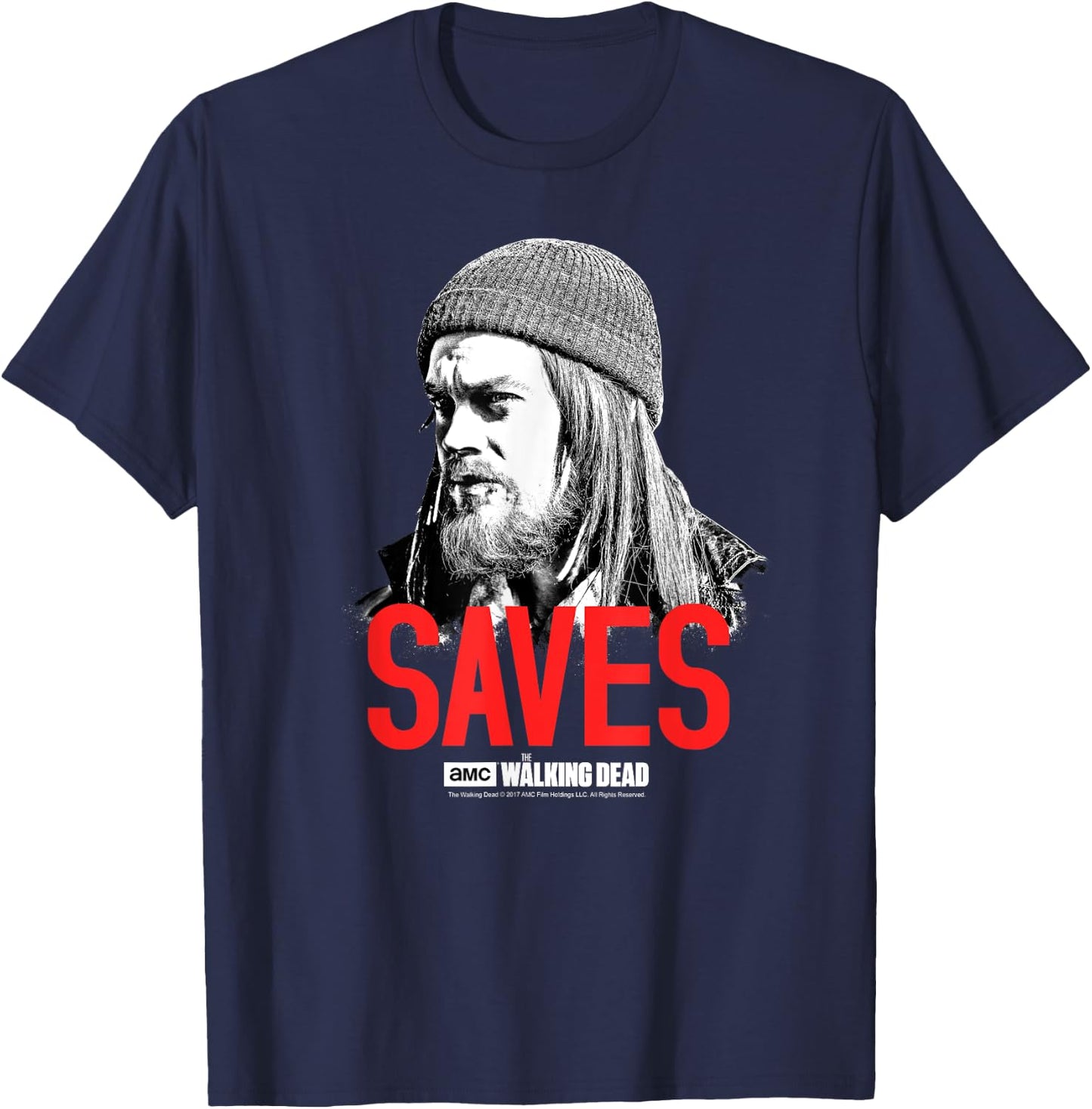 The Walking Dead Jesus Saves T-Shirt - T-Shirt | Navy