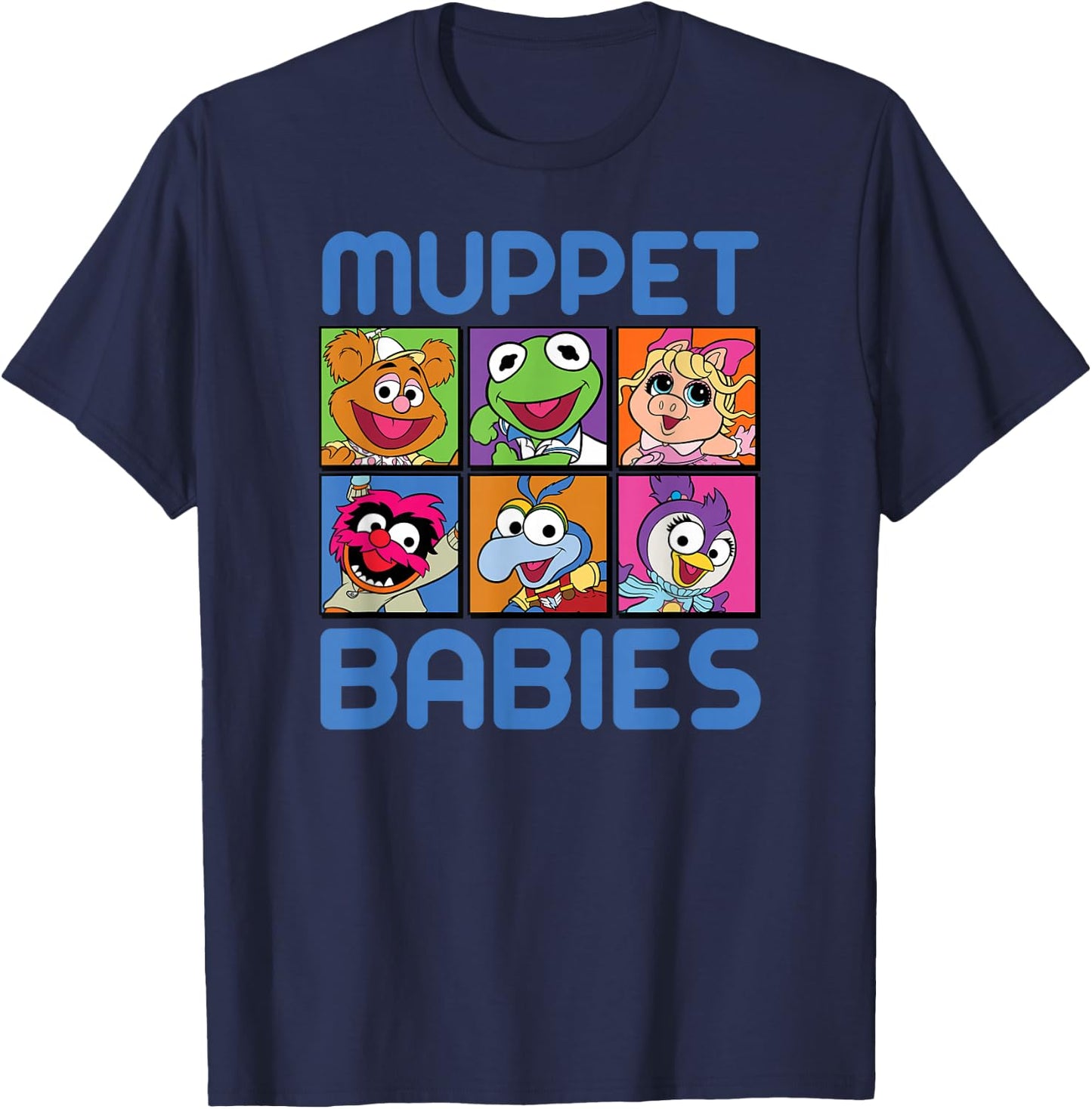 Disney - Muppet Babies Squares T-Shirt - T-Shirt | Navy