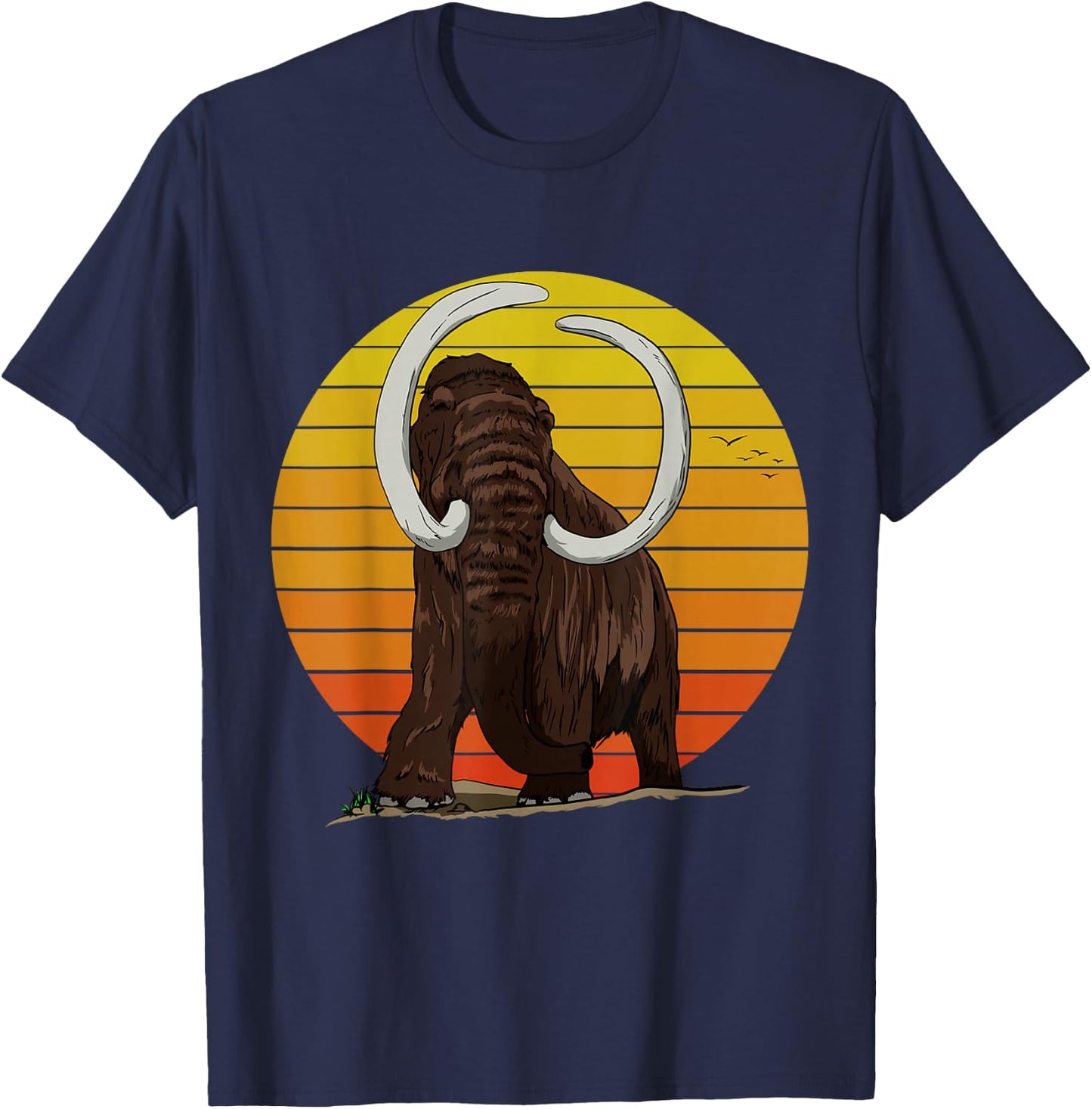 Woolly Elephant with big Ice Age Sun Gift for Mammoths T-Shirt - T-Shirt | Navy