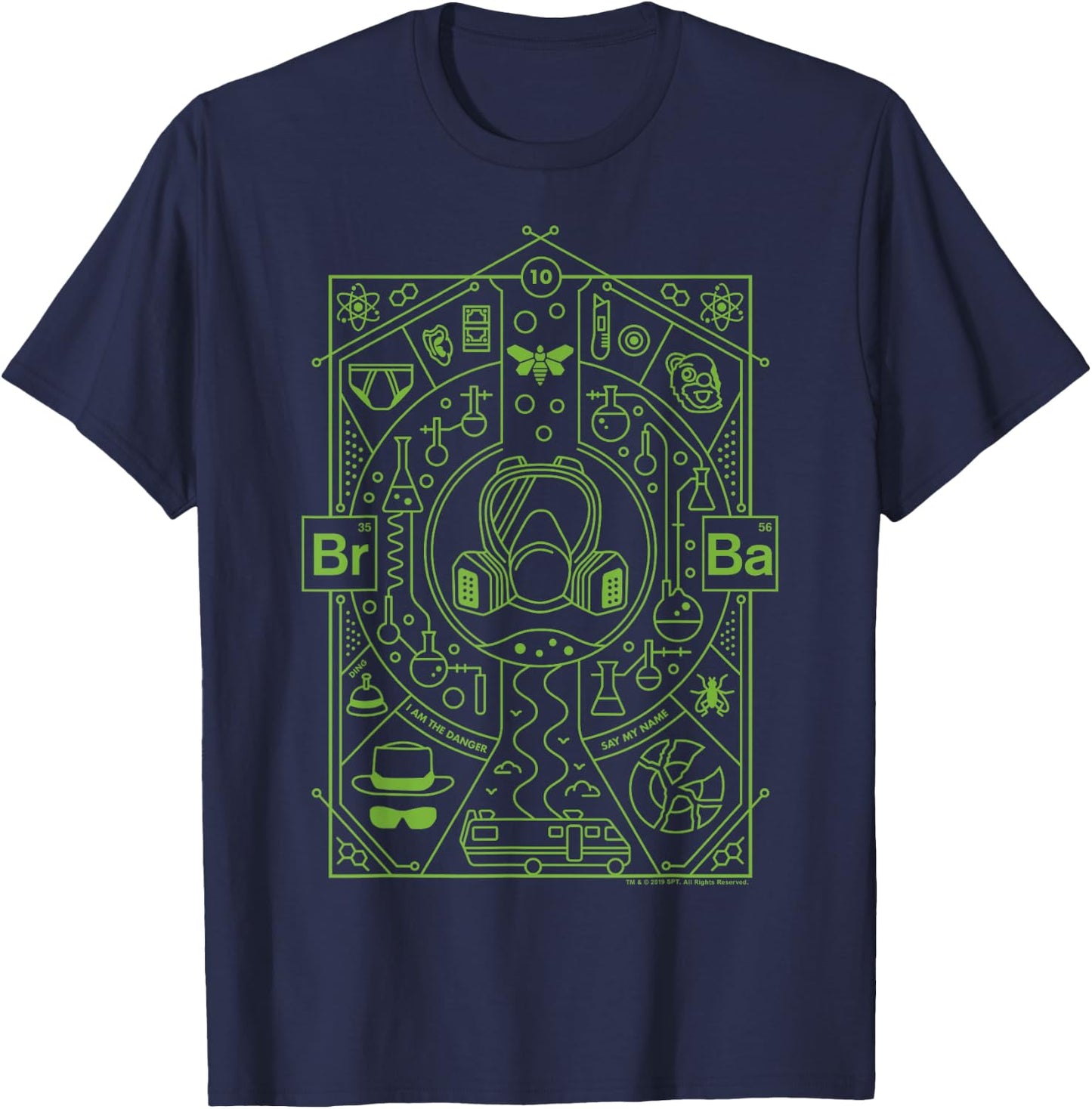 Breaking Bad 10th Anniversary I Am The Danger Collage Poster Short Sleeve T-Shirt - T-Shirt | Navy