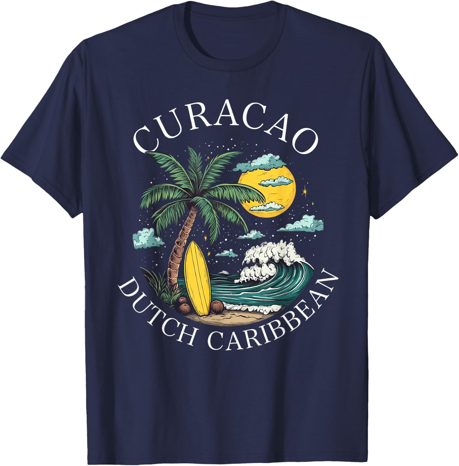 Curacao Caribbean Dutch Souvenir Vacation Reminder Men Women T-Shirt - T-Shirt | Navy