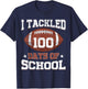 I Tackled 100 Days of School Football 100 Days Smarter Boys T-Shirt - T-Shirt | Navy