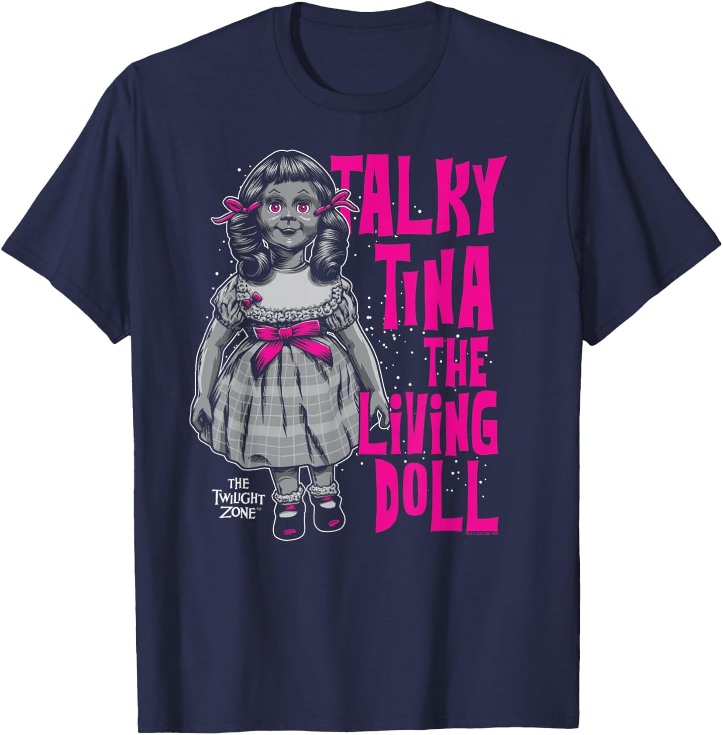 The Twilight Zone Talky Tina Living Doll Retro TV Show T-Shirt - T-Shirt | Navy