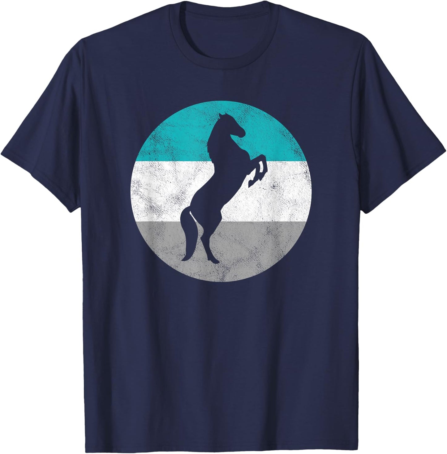Wild Stallion Horse Gift Shirt Women Boys & Girls T-Shirt - T-Shirt | Navy