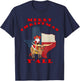 Texas Merry Christmas Y'all Santa On Bull Design T-Shirt - T-Shirt | Navy