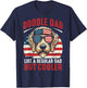 USA American Flag Doodle Dad Like A Regular Dad But Cooler T-Shirt - T-Shirt | Navy