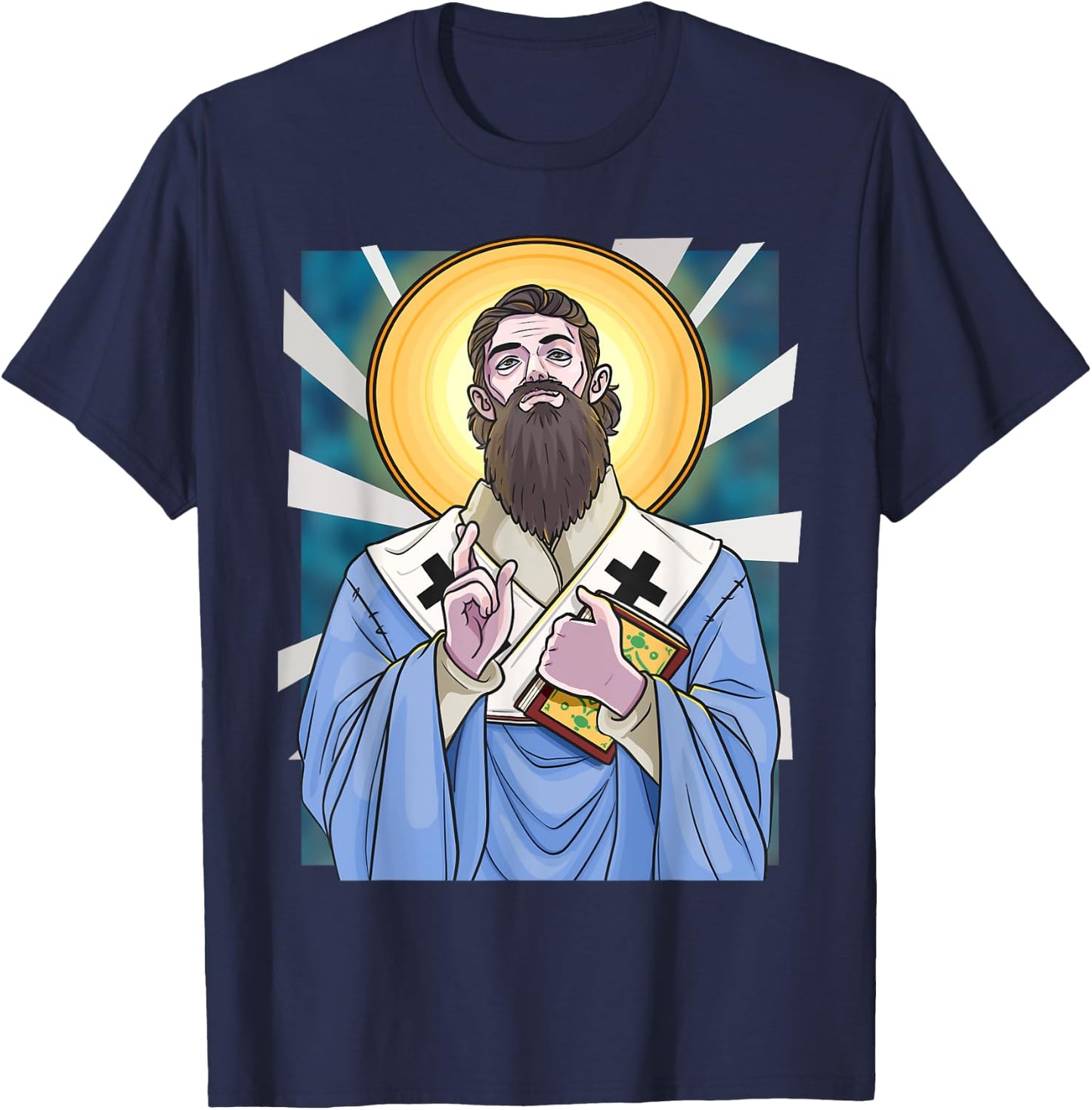 St. Basil The Great Day Caesarea Patron Saint Of Hospital T-Shirt - T-Shirt | Navy