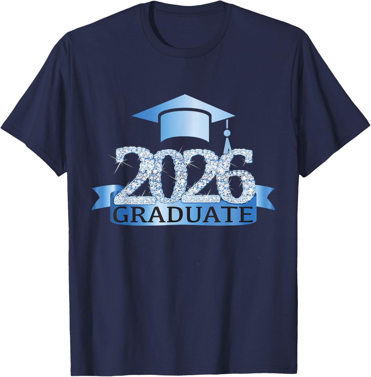 Class Of 2026 Graduate I Senior Year Item White Blue T-Shirt - T-Shirt | Navy