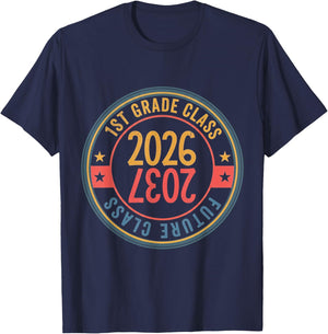 1st Grade Class of 2026 Future Class of 2037 Graduation T-Shirt - T-Shirt | Navy