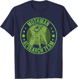 Mothman Hide & Seek Research Team Champion Cryptid T-Shirt - T-Shirt | Navy