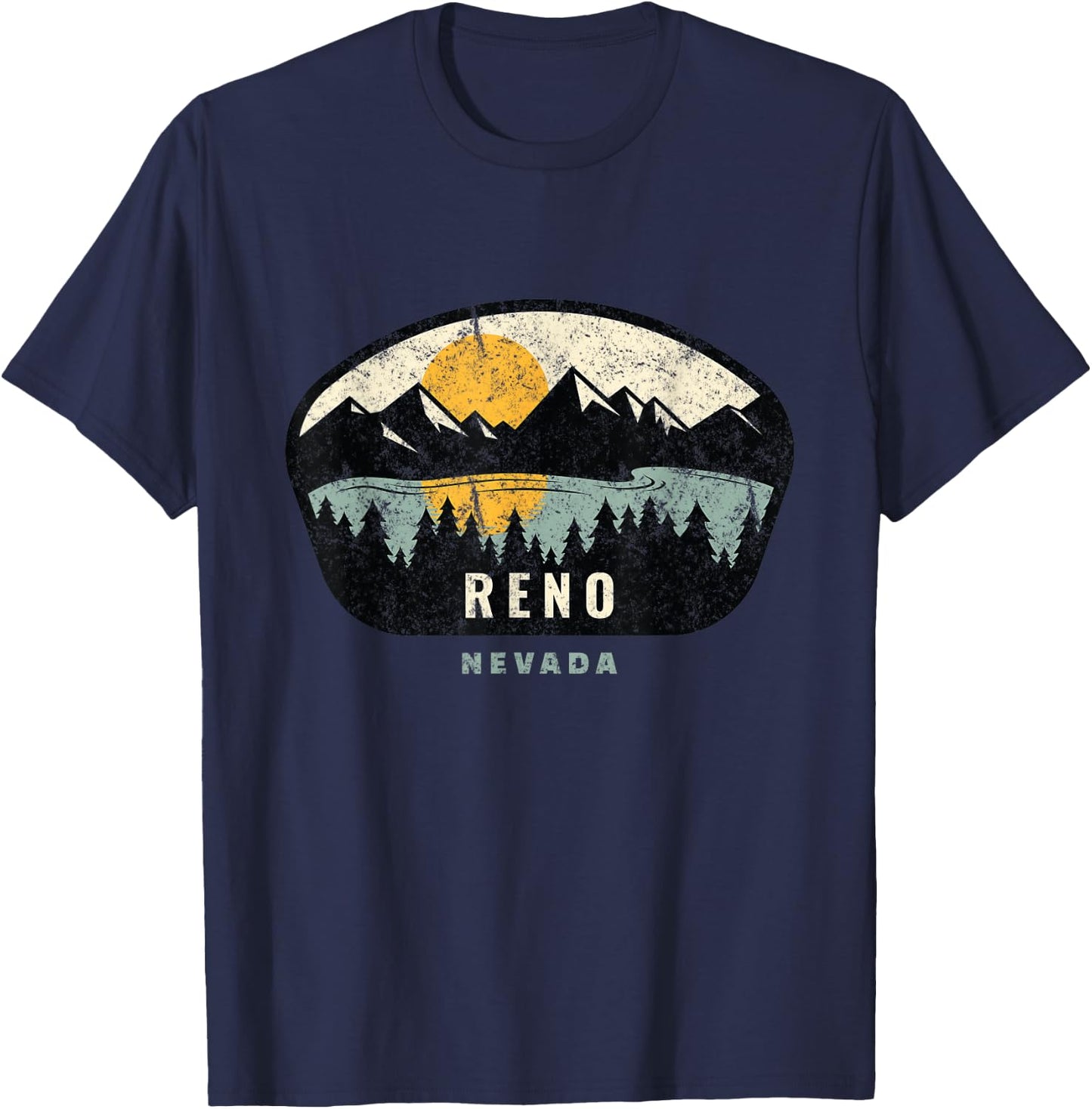 Reno Nevada, NV Vacation Souvenir T-Shirt - T-Shirt | Navy