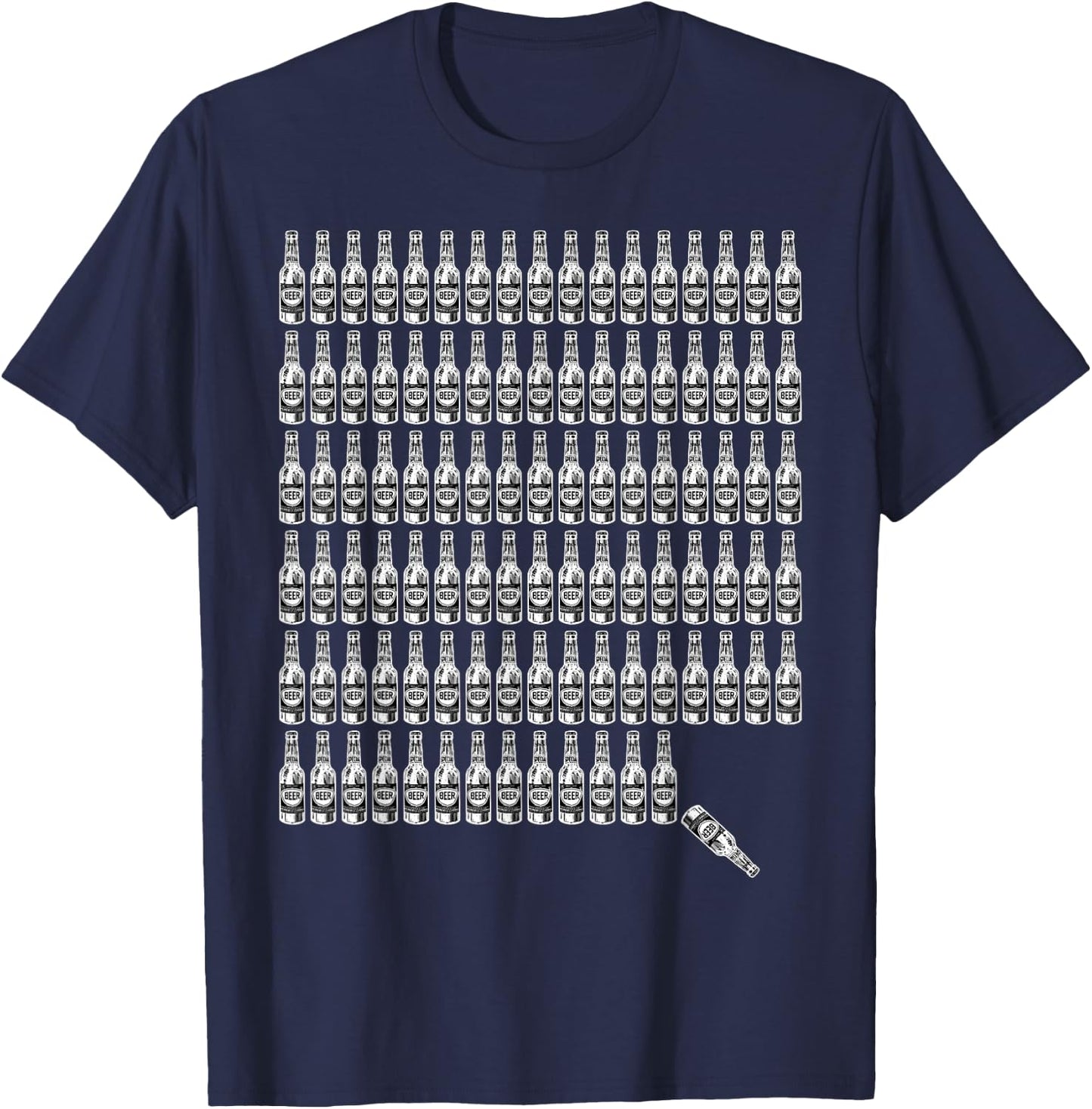 99 Bottles of Beer On My Chest Perfect Bar Drinking Singing T-Shirt - T-Shirt | Navy
