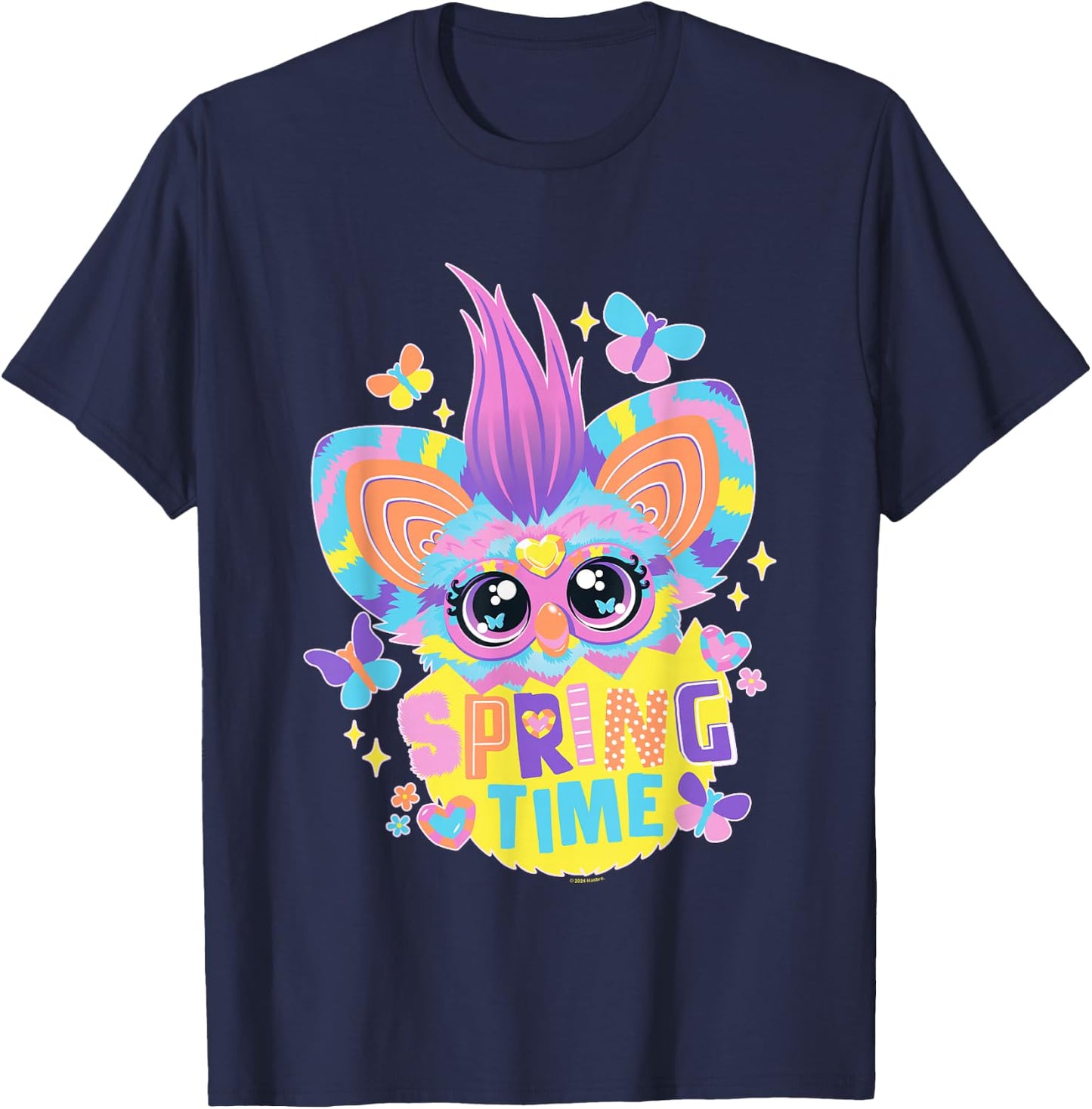 Furby Easter Spring Time Cute Furby Hatching From Egg T-Shirt - T-Shirt | Navy