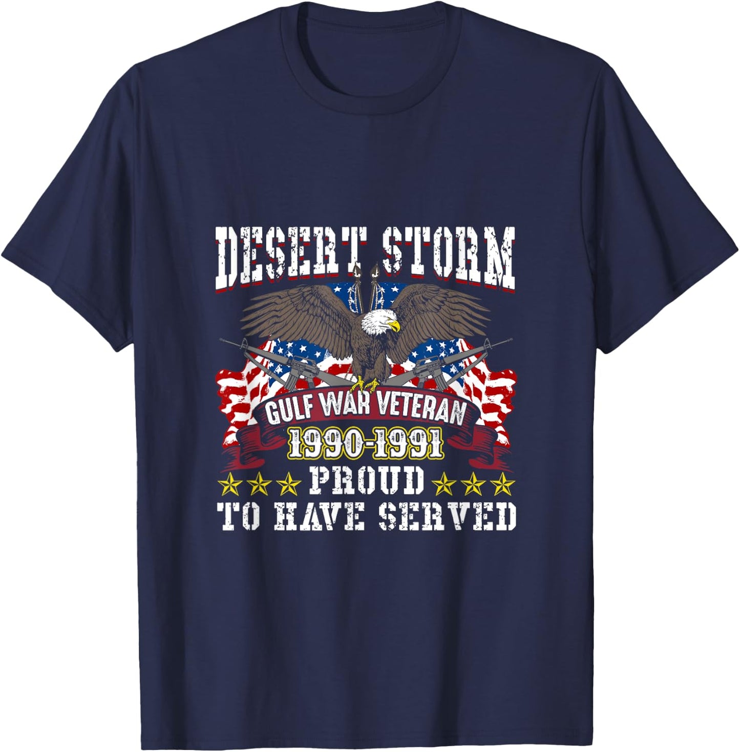 Desert Storm Veteran Desert Storm Gulf War Veteran 1990-1991 T-Shirt - T-Shirt | Navy