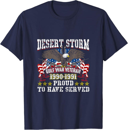 Desert Storm Veteran Desert Storm Gulf War Veteran 1990-1991 T-Shirt - T-Shirt | Navy