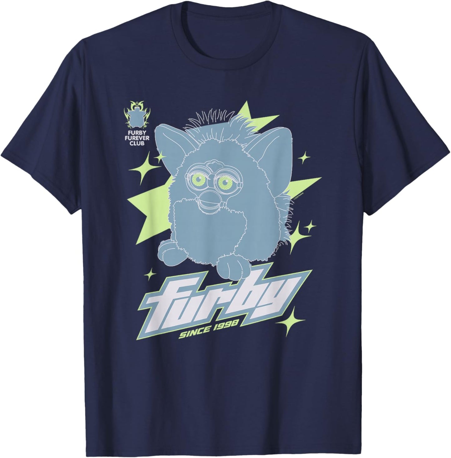 Furby Forever Club Techno Rave Electric 1998 T-Shirt - T-Shirt | Navy