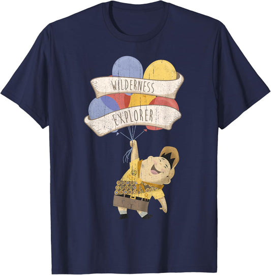Disney Pixar Up Distressed Wilderness Explorer Russell T-Shirt - T-Shirt | Navy