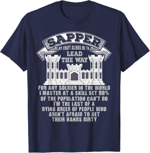 Combat Engineer Shirt for Sappers T-Shirt - T-Shirt | Navy