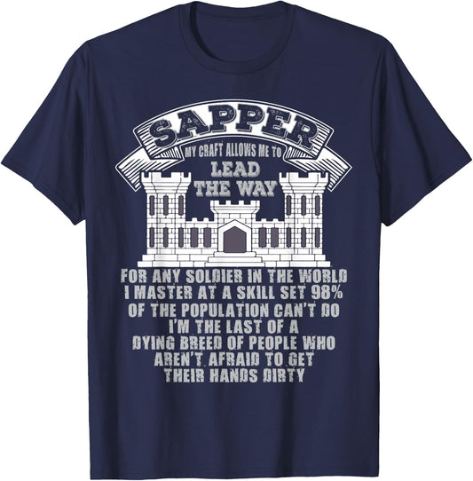 Combat Engineer Shirt for Sappers T-Shirt - T-Shirt | Navy