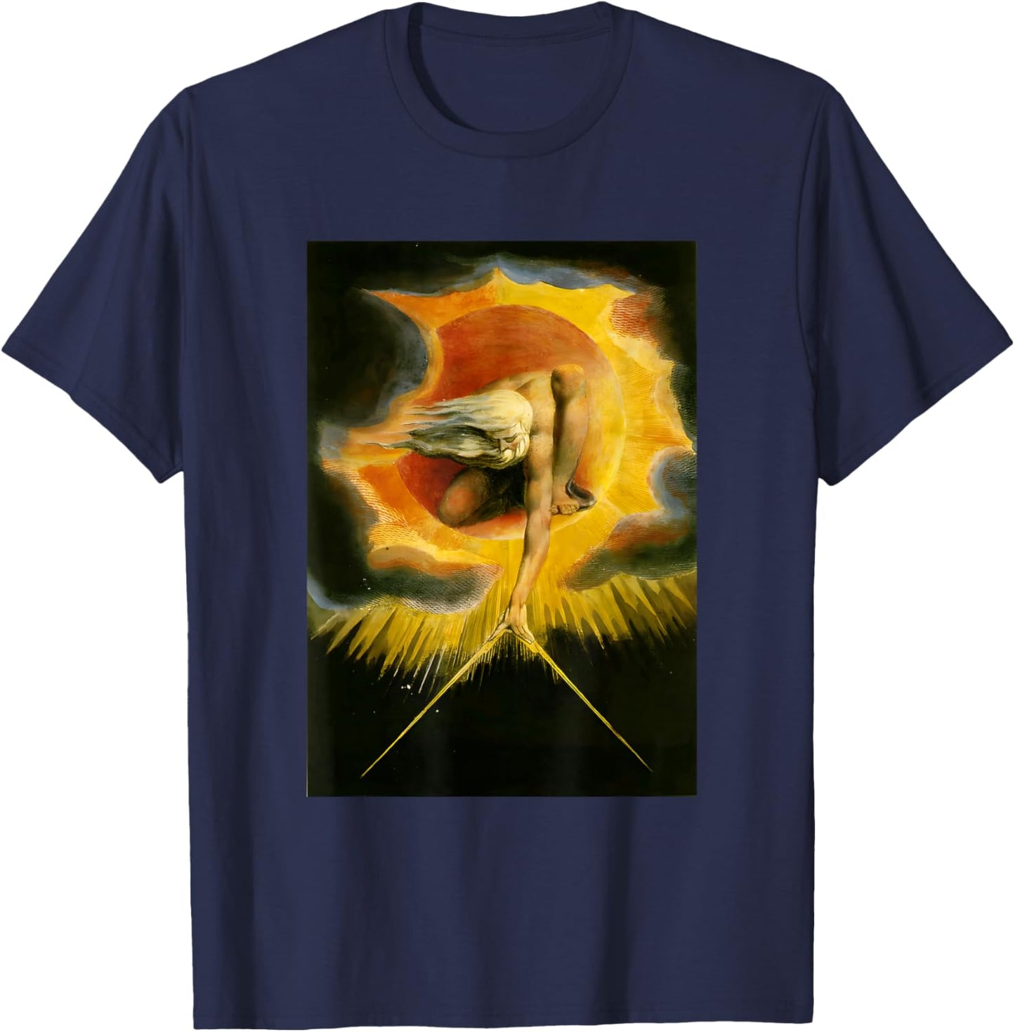 The Ancient of Days by William Blake (1794) T-Shirt - T-Shirt | Navy