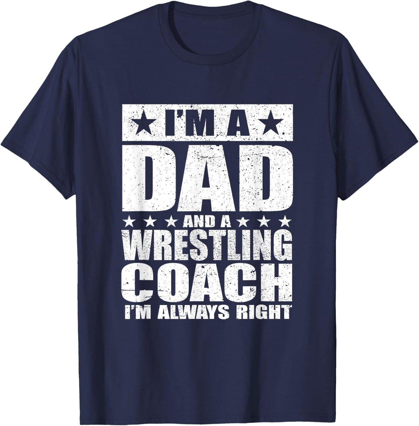 Coaches Coaching Father's Day Shirt Gifts For Dad - Men's Black Wrestling - Small - Short Sleeve - - Classic Fit - Lightweight - Lace Embellishment T-Shirt - T-Shirt | Navy