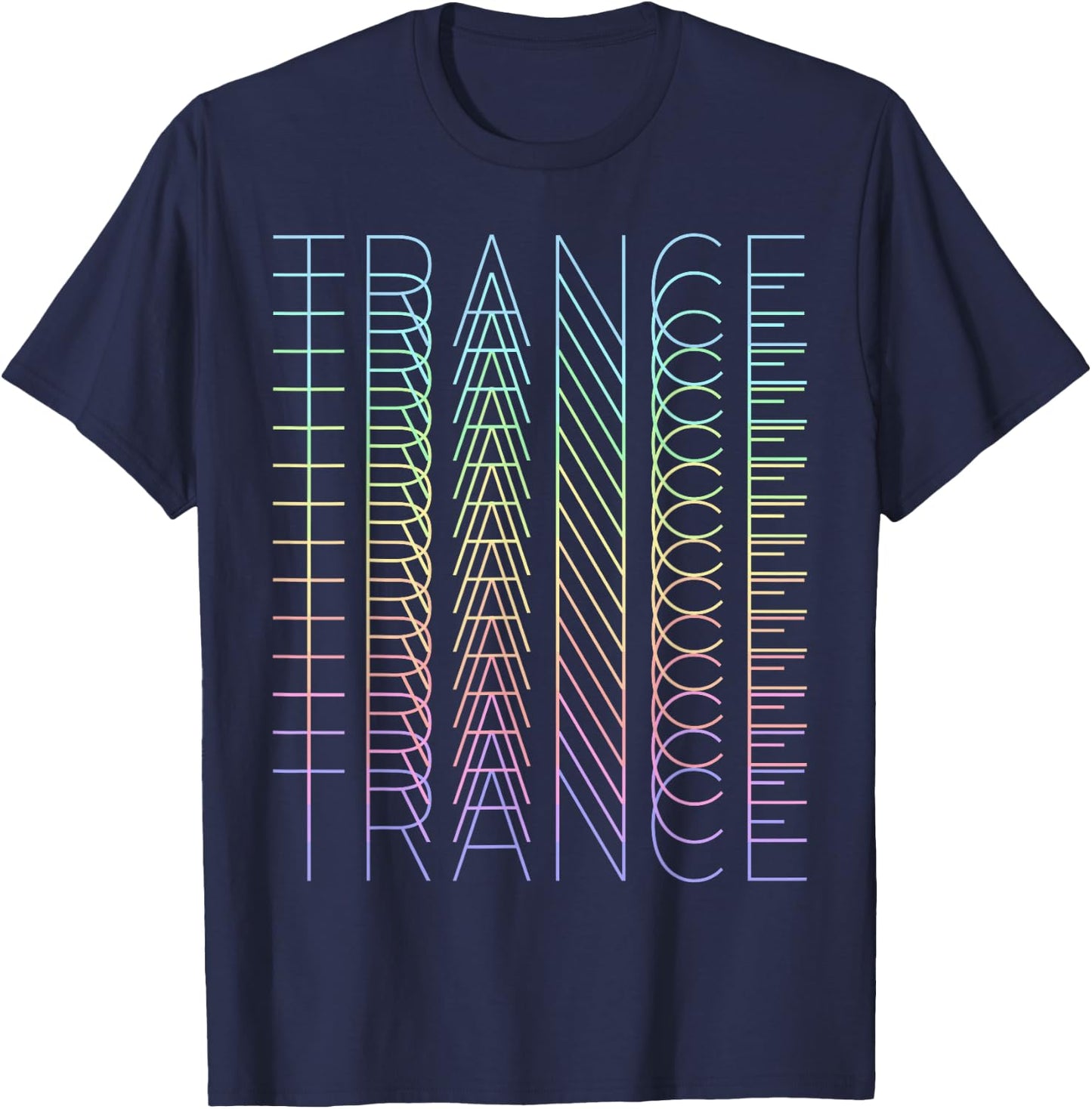 BIGUP EDM Psy Tekk Techno Rave Designs Trance Techno Music DJ Rave Party Techno Festival T-Shirt - T-Shirt | Navy