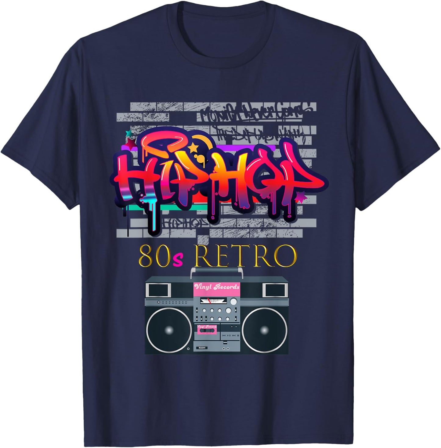 Women CUTE: Hip Hop 80s Costume Shirt Party Outfit Gift T-Shirt - T-Shirt | Navy