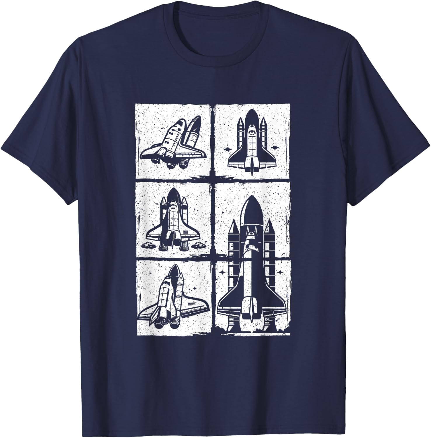 Vintage Retro Space Shuttle T-Shirt - T-Shirt | Navy