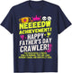 Happy Fathers Day Crawler New Achievement Gamer Dad USA T-Shirt - T-Shirt | Navy