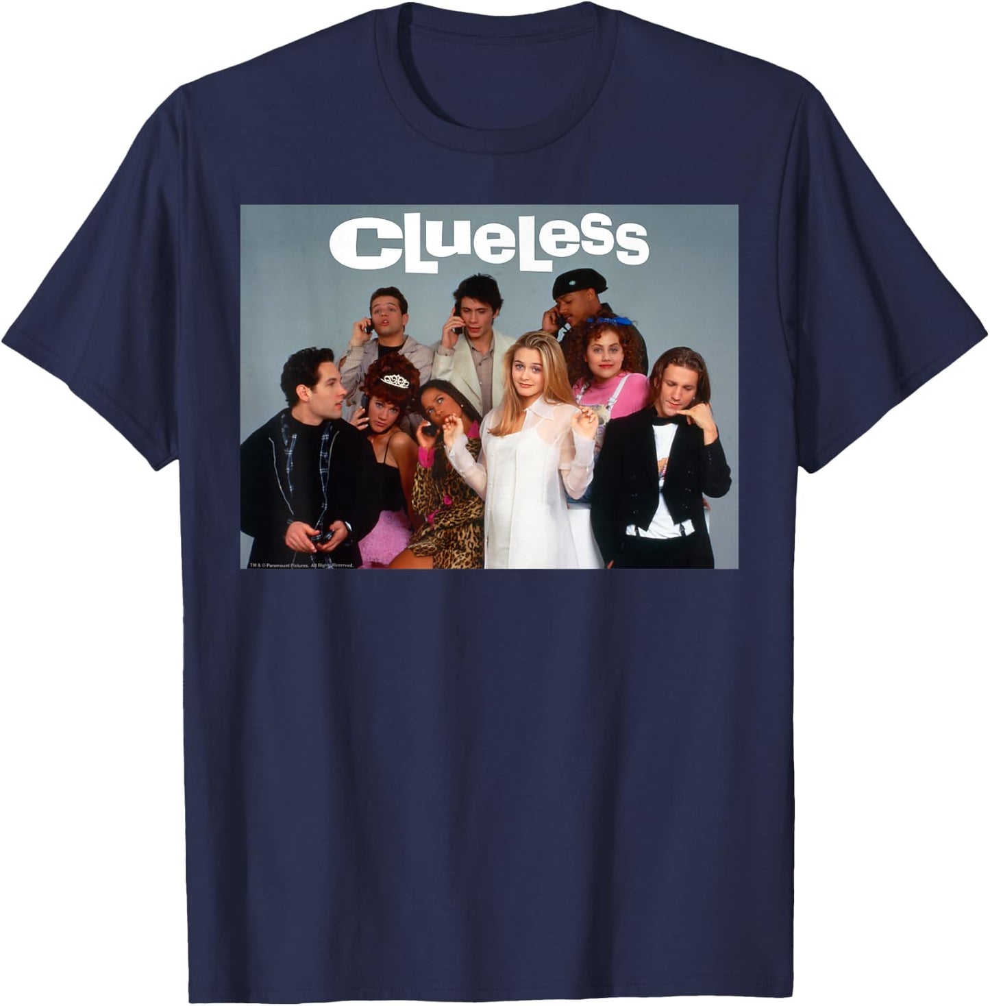Clueless Cher and The Cast Group Shot Graphic T-Shirt - T-Shirt | Navy