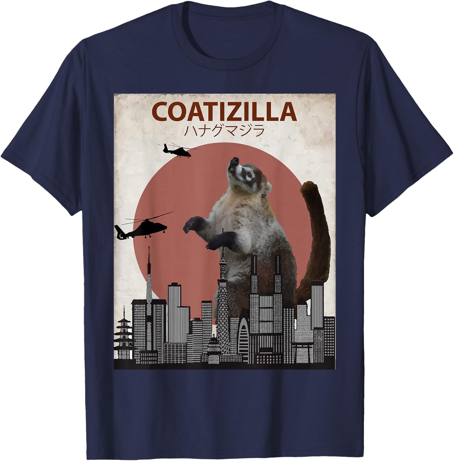 Coatizilla Funny Coati | Cool Coati Lovers Gift T-Shirt - T-Shirt | Navy