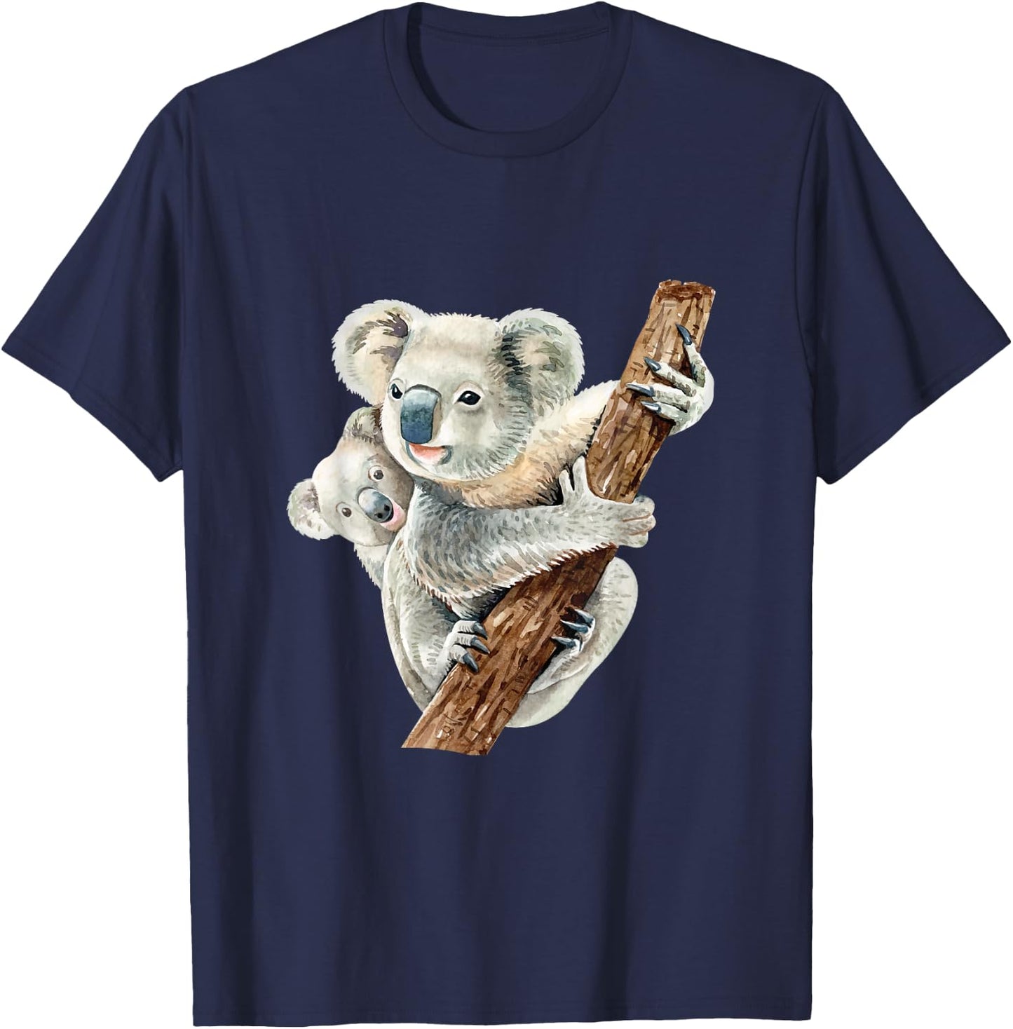 Realistic Australian Koala Parenting Cute Baby Wildlife T-Shirt - T-Shirt | Navy