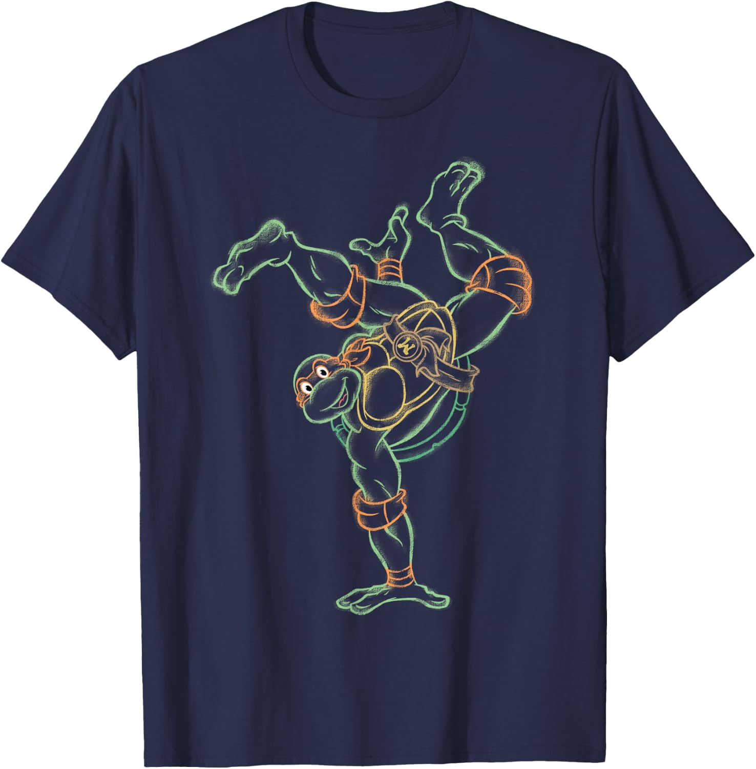 Teenage Mutant Ninja Turtles Michelangelo Hand Stand T-Shirt - T-Shirt | Navy