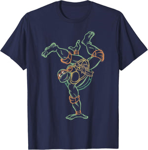 Teenage Mutant Ninja Turtles Michelangelo Hand Stand T-Shirt - T-Shirt | Navy